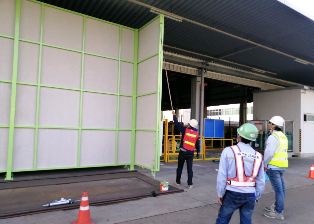 ตรวจรับงานร่วมกับผู้ว่าจ้างและเจ้าของโรงงาน
